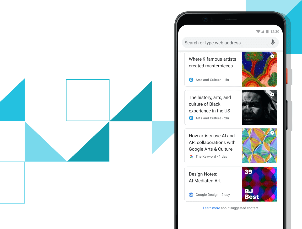 Artikel für mich Pixel 4 XL mit Links zu ausgewählten Artikeln.