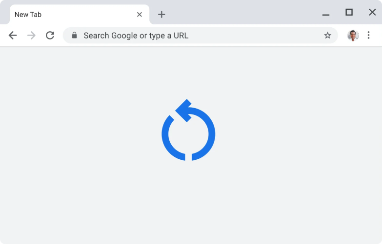Automatische Updates Chrome-Symbol für Update, das installiert wird