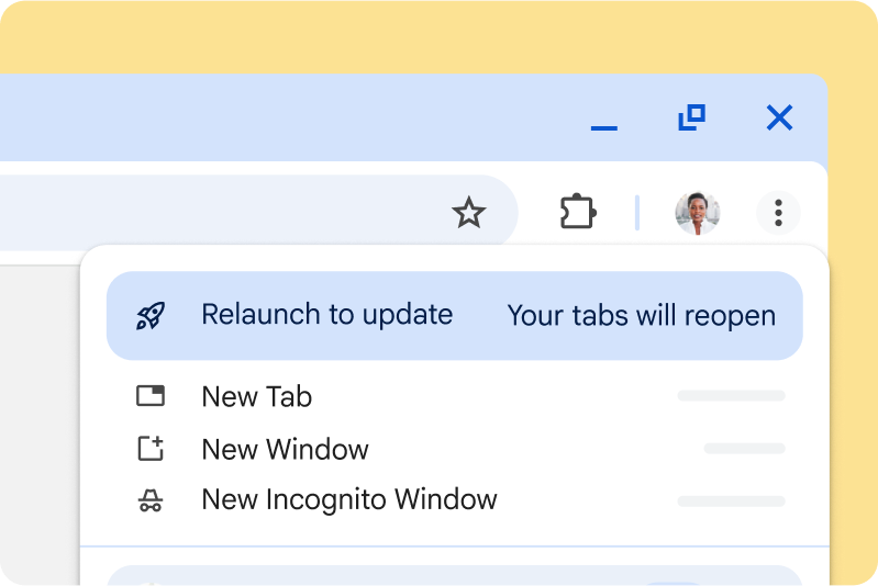 Ausstehende Updates installieren Benachrichtigung in Chrome über verfügbare Updates